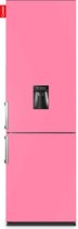 COOLER LARGEH2O-FBUB Combi Bottom Koelkast, E, 196+66l, Bubblegum Pink Satin Front, Handle, Waterdispenser