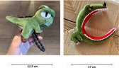 2 Stuks Knuffel Haaraccessoire: Groene Dinosaurus Haarbandje/Elastiekje (4-10cm) + Diadeem (13-17cm) - Kinderen en Volwassenen -Verkleed Accessoires/Decoratie/Armband-Party/Feest/Verjaardag C