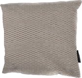 Skinsbynature luxe sierkussen Lea taupe met kleine dwarsstreepjes 45 x 45 cm
