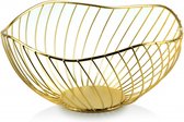 Lucy's Living Luxe Fruitschaal ROOS Goud -ø 26.5xH13cm - fruitmand - metaal - zilver - grijs - schaal - decoratie