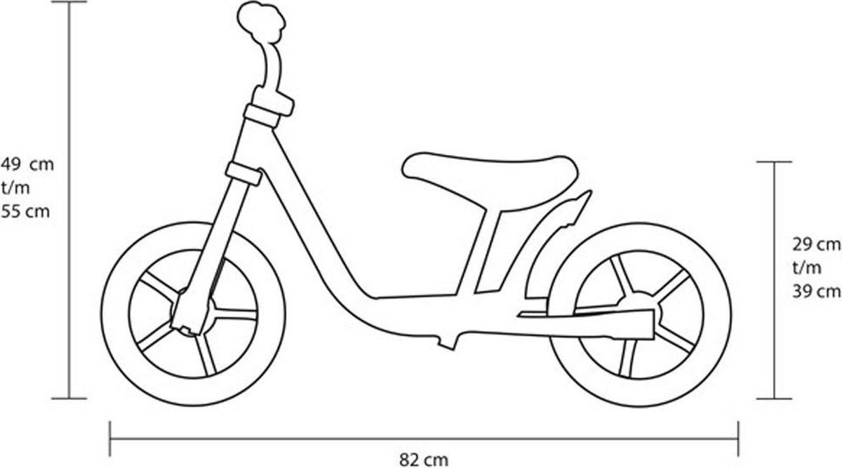 Bandits & Angels Metalen Loopfiets Met Mandje Starter Rood met Voetenplank vanaf 2 Jaar - Limited Edition - Rode Loop Fiets - Verstelbaar Zadel 29 tot 39 cm - Voor Jongens en Meisjes - Compact en Veilig - Lage Instap met Voetenplank — afbeelding 13