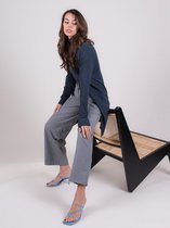 Dames vest dusty blue viscose langemouw - Rio