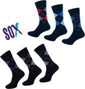 CRAZY SOX 6 PACK Sokken Multipack RUIT classic 1 40/46 Naadloos Unisex in katoen