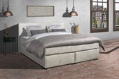 Anno 1588 - Boxspring Amsterdam - Pocketvering - Khaki - 90x200 cm - Inclusief Dekbed en Kussen