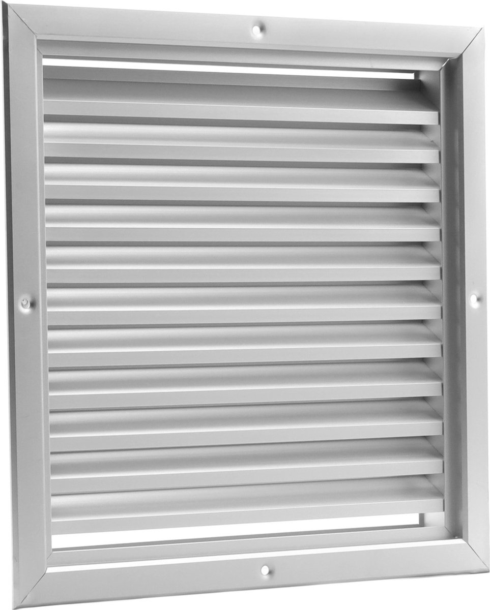 ALU gevelrooster vaste lamellen 300x300mm F1 aluminium