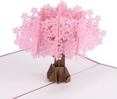 Hartensteler - 3D Pop-Up Wenskaarten - Kersenbloesem kaart - Sakura Pop-Up Card