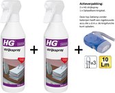 HG strijkspray - 2 stuks + Knijpkat/Zaklamp