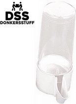 Donkersstuff - Vogeldrinkbak - Vogeldrinkfontein - Vogel Drinkbak -200 ml - 5,5 x 13 cm - Wit/transparant