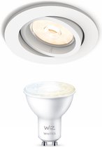 Philips Enneper Inbouwspot met WiZ GU10 Lamp - Warm-Wit tot Koel-Wit Licht - LED - Dimbaar - Spotjes Inbouw - 1 Lichtpunt - Wit