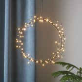 Star Trading kerstkrans met LED-verlichting - D 24 cm - 95 lampjes - netstroom