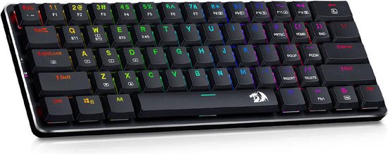 Redragon K615P – Elise RGB Gaming Toetsenbord – 60% toetsenbord – Mechanische schakelaars – 3 modes (draadloos & bedraad)