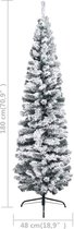 Huis en Tuin Depot Kerstboom Met Led'S En Sneeuwvlokken Smal 180 Cm Pvc Groen
