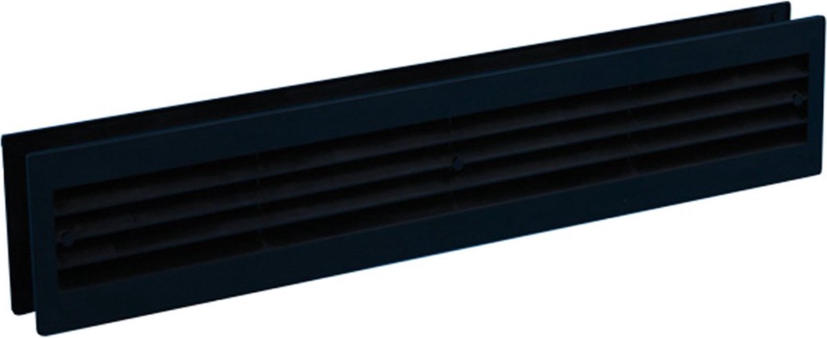Nedco deurventilatierooster 455x90mm - kunststof - zwart
