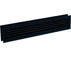 Nedco deurventilatierooster 455x90mm - kunststof - zwart