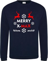 Kersttrui Merry X-MAX | race supporter fan shirt | Formule 1 fan kleding | Max Verstappen / Red Bull racing supporter | christmas kerstmis kerst trui sweater | racing souvenir | maat L