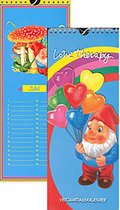 Verjaardagskalender Love Therapy - Geen jaartal - Ophangbaar - Diverse Kleuren  - 13 x 32,5 x 0,6 cm