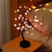 Exalight Bonsai Nachtlamp - Sfeerlicht - Decoratie - Slaapkamer - LED licht - Draadloos - Kerst en Nieuwjaar - Pruimbladeren