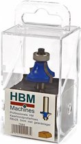 HBM PROFI HM Kwartrondprofielfrees R8 x 28,5 mm met geleidelager
