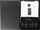 HUGO BOSS heren pyjama in cadeauverpakking - Urban long set katoen - wit met zwart-wit geruite broek -  Maat: XXL