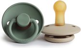 Frigg fopspeen latex 2 pack - Classic - lily pad/sand stone /T2- 6-18 maanden