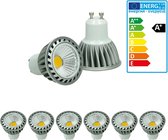 ECD Germany 6-pack 4W GU10 LED Spot - vervangt 20W halogeen - 220-240V - 60° stralingshoek - 243 lumen - 4000K neutraal wit - gloeilamp schijnwerper