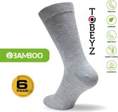 Hoogwaardig Bamboe sokken - 6 paar Grijs - Bamboe 84% - Maat 39-42 - Voor dames en heren - Naadloos