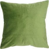 Velvet Kussenhoes | Fluweel | Groen | 100% Polyester |45 x 45 cm |  Exclusief binnenkussen