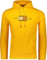 Tommy Hilfiger Sweater Geel Geel Aansluitend - Maat XXL - Heren - Herfst/Winter Collectie - Katoen;Elastaan