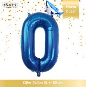 0 Jaar Folie Ballon Haai - Schark -Vissen * 80 cm ballon * Snoes * Verjaardag Hoera 0 Jaar met Mini Haaien Ballon * Haai Ballon * Feestje * Versieren * Magical * Cijfer ballon 0 Ja