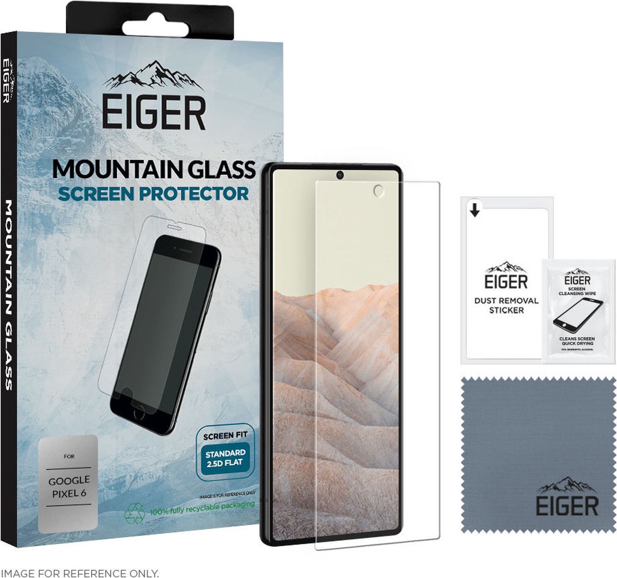 Eiger Google Pixel 6 Tempered Glass Case Friendly Protector Plat