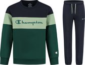 Champion Legacy Special Ultra Light Joggingpak Trainingspak - Maat 164  - Unisex - navy - groen