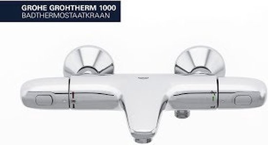 Formuleren Onderdrukking Uitdaging GROHE Grohtherm 1000 New Thermostatische Badkraan - CoolTouch - EcoJoy® -  met... | bol.com