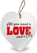 Hartje All you need is love and a dog - Wit