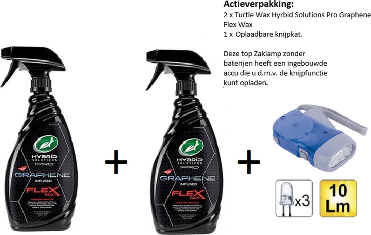 Turtle Wax - TW 53706 HS Pro Graph.FlexWax 680ml - 2stuks - + Knijpkat/Zaklamp