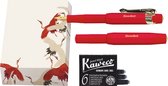 Kaweco rode vulpen Classic Sport M met clip Bekking & Blitz Notitieblock klein
