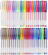 Avec - Een unieke set van 48 gelpennen - 12 x pastel - 12 x metallic - 12 x neon - 12 x glitter