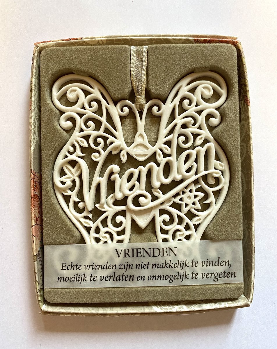 H&&H - Inspirerende woorden - Hanger - Vrienden - Gift - Vlinder - Spreuken - Spreuktegel - Vriendschap