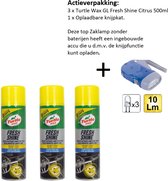 Turtle Wax - TW 52862 GL Fresh Sh. Citrus 500ml - 3 Stuks - + Zaklamp/Knijpkat