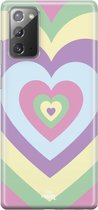 xoxo Wildhearts case voor Samsung S20 FE – Retro Heart Pastel - Samsung Transparant Case