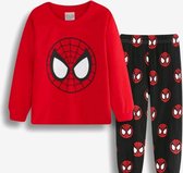 Spiderman Kinder Pyjama 104 Rood/Zwart - 1 Stuk