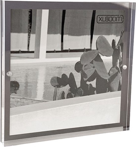 XLBoom Acrylic Magnetic Fotolijst - Acrylic - Transparant Grijs - Fotoformaat 18x18cm