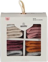 Apollo - Sokken baby - Set van 7 paar - 6/12 maanden- in cadeauverpakking