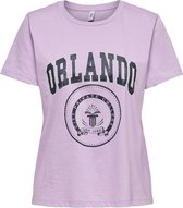 Only T-shirt Onlleisure O-neck S/s Tee Nn 15253929 Orchid Bloom/orlando Dames Maat - L