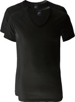 Alan Red - V-Hals Dean T-Shirt (2Pack) Zwart - Maat L - Slim-fit