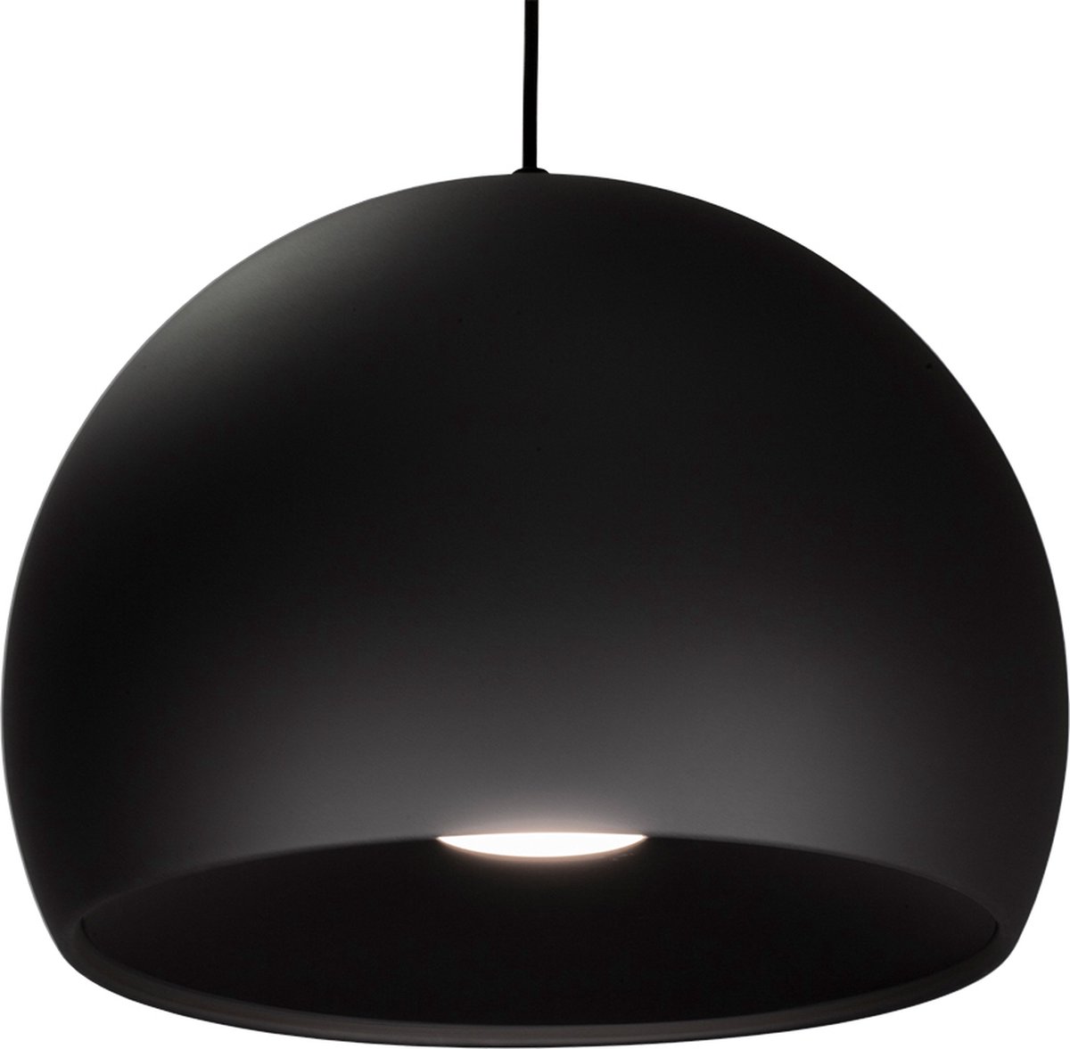 Xolo hanglamp met geïntegreerde LED 12W dimbaar, 1000 lumen, 2700K warm wit, Ø500mm, hoogte 371mm, zwart