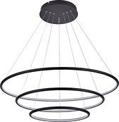 Hanglamp met ringen LED wit of zwart 99 W 80 cm