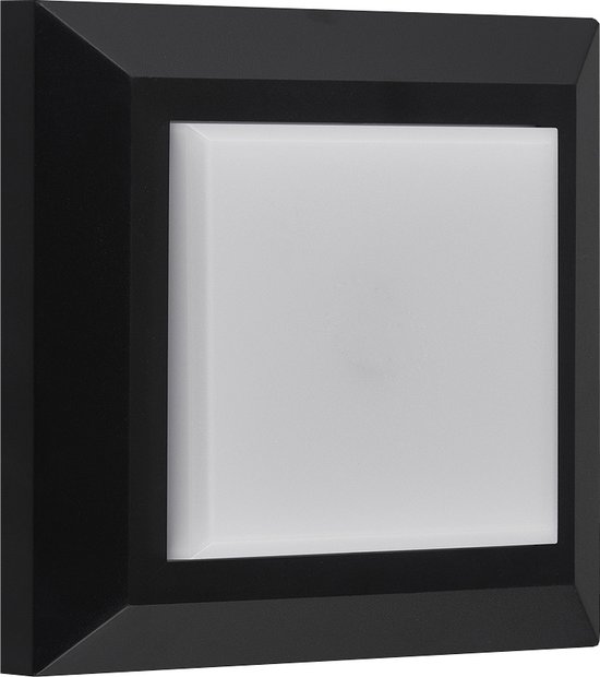 NOKI Wandlicht vierkant zwart SMD LED 450Lm 3,8W IP65