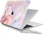 Geschikt voor MacBook Air Cover Hoesje 13 inch Marmer Rose - Hardcase Geschikt voor MacBook Air 2018 / 2019 / 2020 / 2021 - Geschikt voor MacBook Air A1932 / A2179 / A2337 / M1