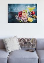 Canvas Schilderijen - Cocktails - 60x40 cm | Wanddecoratie | Fotoprint op Canvas | Canvas Schilderij | Woondecoratie voor Woonkamer, Slaapkamer, Kantoor, Gang
