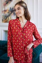 KATIA & BONY  CHRISTMAS GINGER SATIJN SET VOOR DAMES XXL